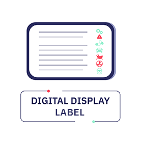 Illustration of a digital display label