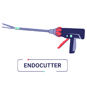 Illustration of a surgical endocutter