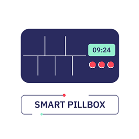 Illustration of a smart pillbox